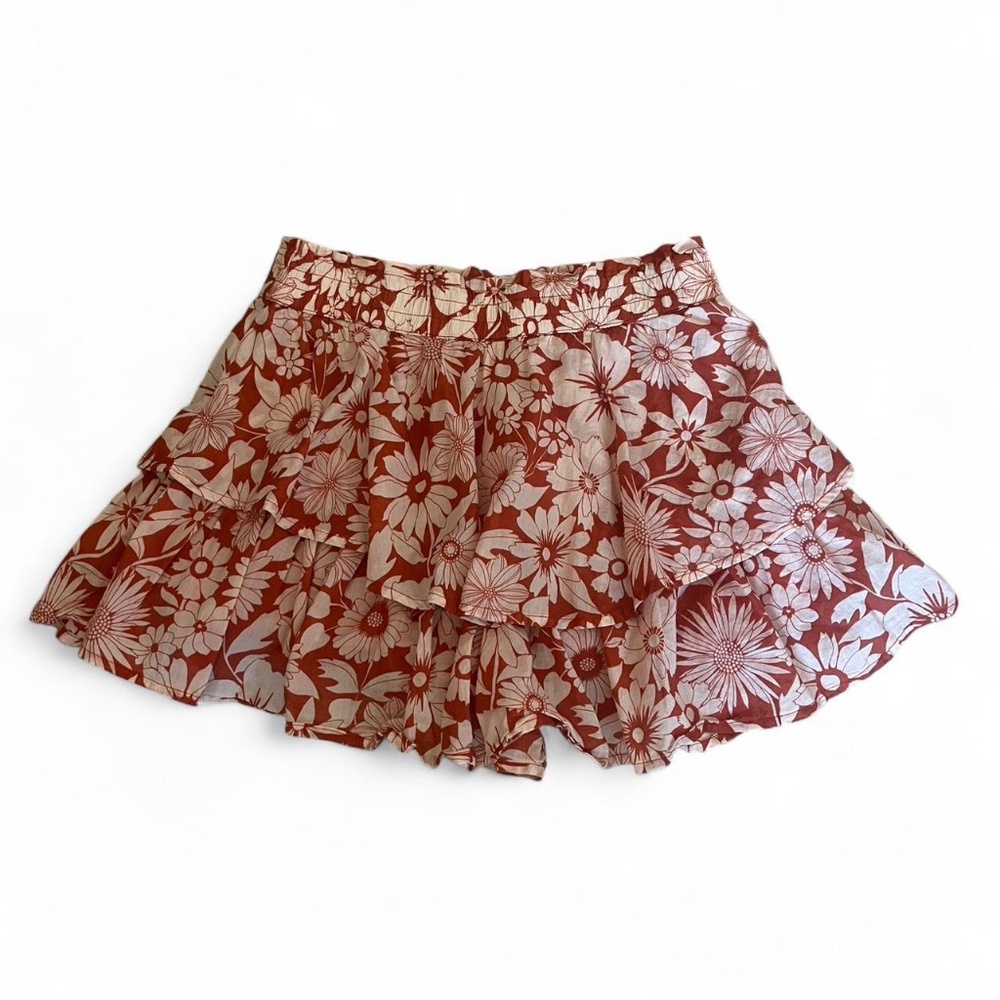 American Eagle Outfitters Women's White and Orange Skirt